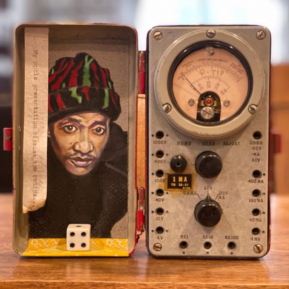 ‘My Optic Presentation Sizzles the Retina - Q-Tip - Portrait Box’