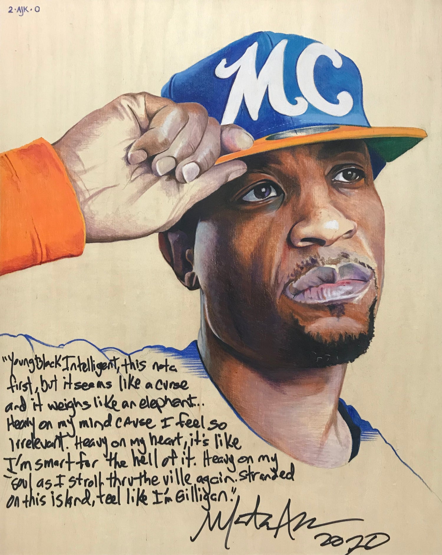 Hip-Hop Portraits on Wood Panel