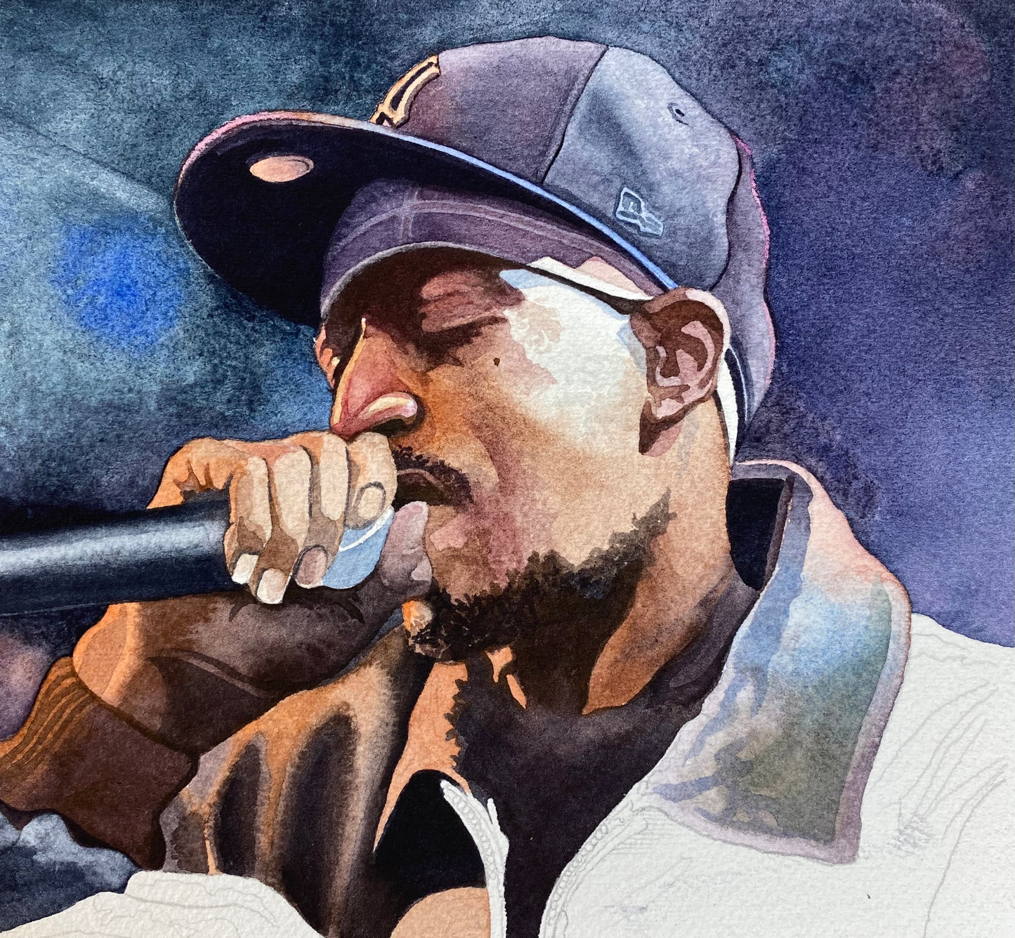 ‘Microphone Fiend - Rakim - Portrait Box’