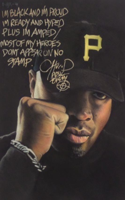 'MistaChuck' - Chuck D of Public Enemy - with Fight the Power Lyrics - Giclée Print